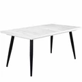 Kép 1/3 - ALASKA asztal 160(+40)cm - Fehér Tölgy / Fekete