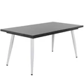 Kép 1/3 - ALASKA asztal 160(+40)cm - Magasfényű Antracit / Fehér