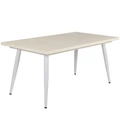 Kép 1/3 - ALASKA asztal 160(+40)cm - Magasfényű Beige / Fehér