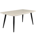Kép 1/3 - ALASKA asztal 160(+40)cm - Magasfényű Beige / Fekete
