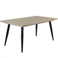 Kép 1/3 - ALASKA asztal 160(+40)cm - Magasfényű Cappuccino / Fekete