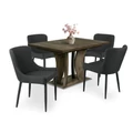Kép 5/5 - BELLA Asztal 130x85 (+40) SÖTÉT JUSTUS TÖLGY