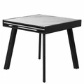 Kép 1/6 - DIAZ asztal 80x80(+80)cm - Fehér márvány színben