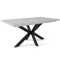 Kép 1/2 - DOROTHY asztal 160(+40)cm - Frizo Szürke / Fekete