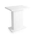 Kép 1/4 - KIRA asztal 70x50(+50) cm - Rusztik Fehér (Erezett Fehér)