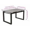 Kép 5/6 - KORNÉL asztal 140(+40)cm - Sötét Tölgy