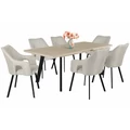 Kép 3/3 - LINETT asztal 160(+40)cm - Cotta Cremona / Fekete