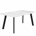 Kép 1/2 - LINETT asztal 160(+40)cm - Fehér Tölgy / Fekete