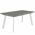Kép 1/3 - LINETT asztal 160(+40)cm - Frizo Szürke / Fehér