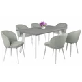 Kép 2/3 - LINETT asztal 160(+40)cm - Katthult / Fehér