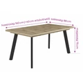 Kép 3/3 - LINETT asztal 160(+40)cm - Sonoma Tölgy / Fehér