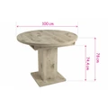 Kép 6/6 - MAROCCO körasztal 100(+40)cm - Artisan Tölgy