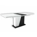 Kép 2/5 - NORTON asztal 160(+40)cm - Rusztik Fehér (Erezett Fehér)