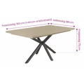 Kép 3/3 - SUZY asztal 160(+40)cm - Magasfényű Beige / Fehér