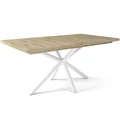Kép 1/2 - SUZY asztal 160(+40)cm - Artisan Tölgy / Fehér