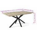 Kép 2/2 - SUZY asztal 160(+40)cm - Artisan Tölgy / Fehér