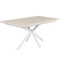 Kép 1/3 - SUZY asztal 160(+40)cm - Magasfényű Beige / Fehér