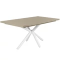 Kép 1/3 - SUZY asztal 160(+40)cm - Magasfényű Cappuccino / Fehér
