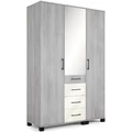 Kép 1/2 - NEPAL 135 cm nyílóajtós gardrób - Katthult / Magasfényű Beige