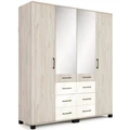 Kép 1/2 - NEPAL 180 cm nyílóajtós gardrób - Justus Tölgy / Magasfényű Beige