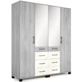 Kép 1/2 - NEPAL 180 cm nyílóajtós gardrób - Katthult / Magasfényű Beige