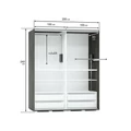 Kép 3/3 - BOSTON 200 cm tolóajtós gardrób ruhalifttel 1 TÜKÖRREL - Katthult / Sötét Katthult
