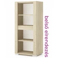 Kép 2/3 - CORTINA 60-as 2 kisajtós komód elem JOBBOS - Cotta Cremona / Magasfényű Beige (C10)