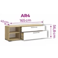 Kép 2/3 - ARIANA 165-ös TV-s elem - Artisan Tölgy / Matt Fekete (AR4)