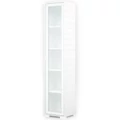 Kép 1/4 - POLLY vitrines polcos elem 42 cm JOBBOS - Rusztik Fehér (Erezett Fehér) / Fehér