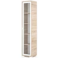 Kép 1/2 - POLLY vitrines polcos elem 42 cm JOBBOS - Sonoma Tölgy / Fehér
