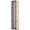 Kép 1/2 - POLLY vitrines polcos elem 42 cm JOBBOS - Sonoma Tölgy / Fekete