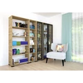 Kép 4/6 - POLLY vitrines polcos elem 42 cm BALOS - Artisan Tölgy / Fehér