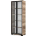 Kép 1/2 - POLLY vitrines polcos elem 80 cm - Canyon Tölgy / Fekete