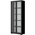 Kép 1/2 - POLLY vitrines polcos elem 80 cm - Matt Fekete / Fekete