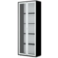 Kép 1/2 - POLLY vitrines polcos elem 80 cm - Matt Fekete / Szürke