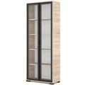 Kép 1/2 - POLLY vitrines polcos elem 80 cm - Sonoma Tölgy / Fekete