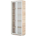Kép 1/2 - POLLY vitrines polcos elem 80 cm - Sonoma Tölgy / Szürke