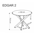 Kép 5/12 - EDGAR 2 100 körasztal - Fehér márvány