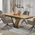 Kép 1/18 - FANIS asztal 160(+60)cm - Natúr / Fekete