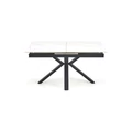 Kép 21/22 - PLATAN asztal 140(+40)cm - Fehér márvány / Fekete