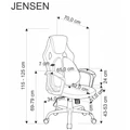 Kép 11/11 - JENSEN forgószék - Fekete szövet