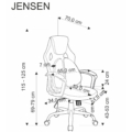 Kép 11/11 - JENSEN forgószék - Fekete szövet
