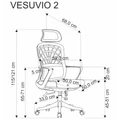 Kép 12/12 - VESUVIO 2 forgószék - Szürke / Fehér