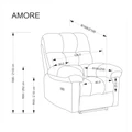 Kép 14/14 - AMORE automata relax TV fotel - Szürke szövet