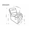 Kép 13/13 - DRAGER relax TV fotel - Bézs bársony szövet