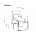 Kép 6/13 - JAMAL automata relax TV fotel - Bézs szövet