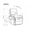 Kép 6/14 - JAMAL automata relax TV fotel - Szürke szövet