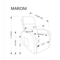 Kép 15/15 - MARONI automata TV fotel, felállás segítővel - Bézs bársony szövet