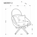 Kép 13/13 - MERRY 2 forgó fotel - Krém szövet