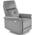 Kép 1/12 - SEMIR automata relax TV fotel - Szürke bársony szövet